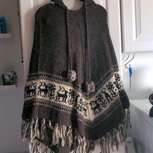 100% Wool Poncho